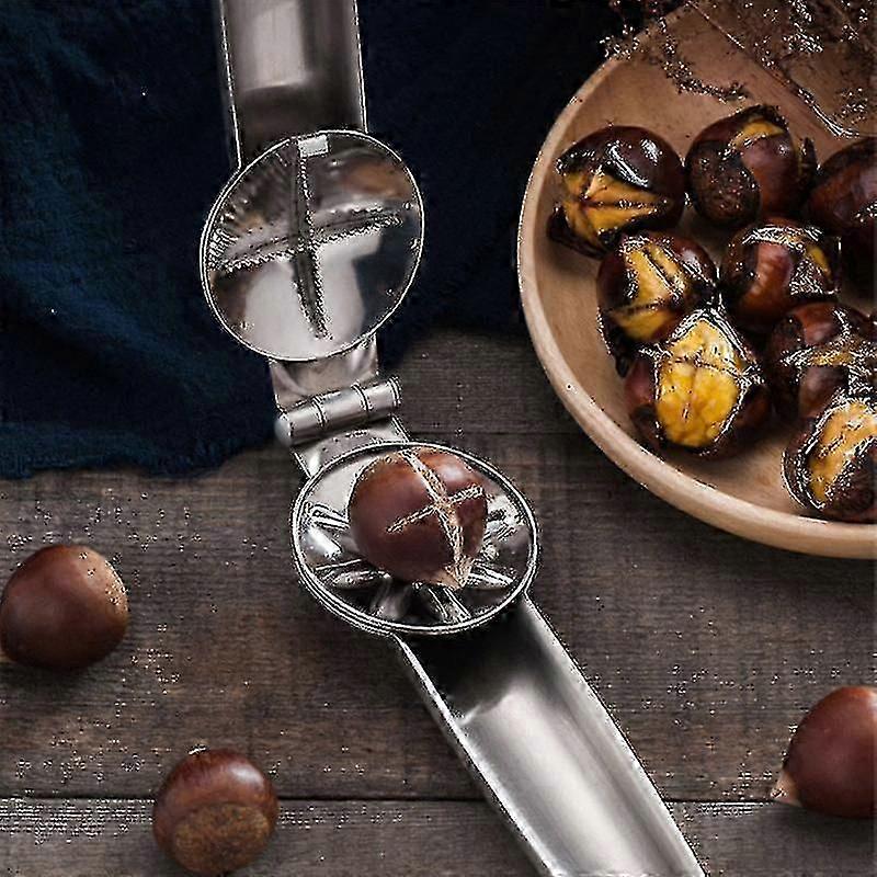 Rustfrit stål Kastanje Peeler Nut Walnut Metal Åbner Tang