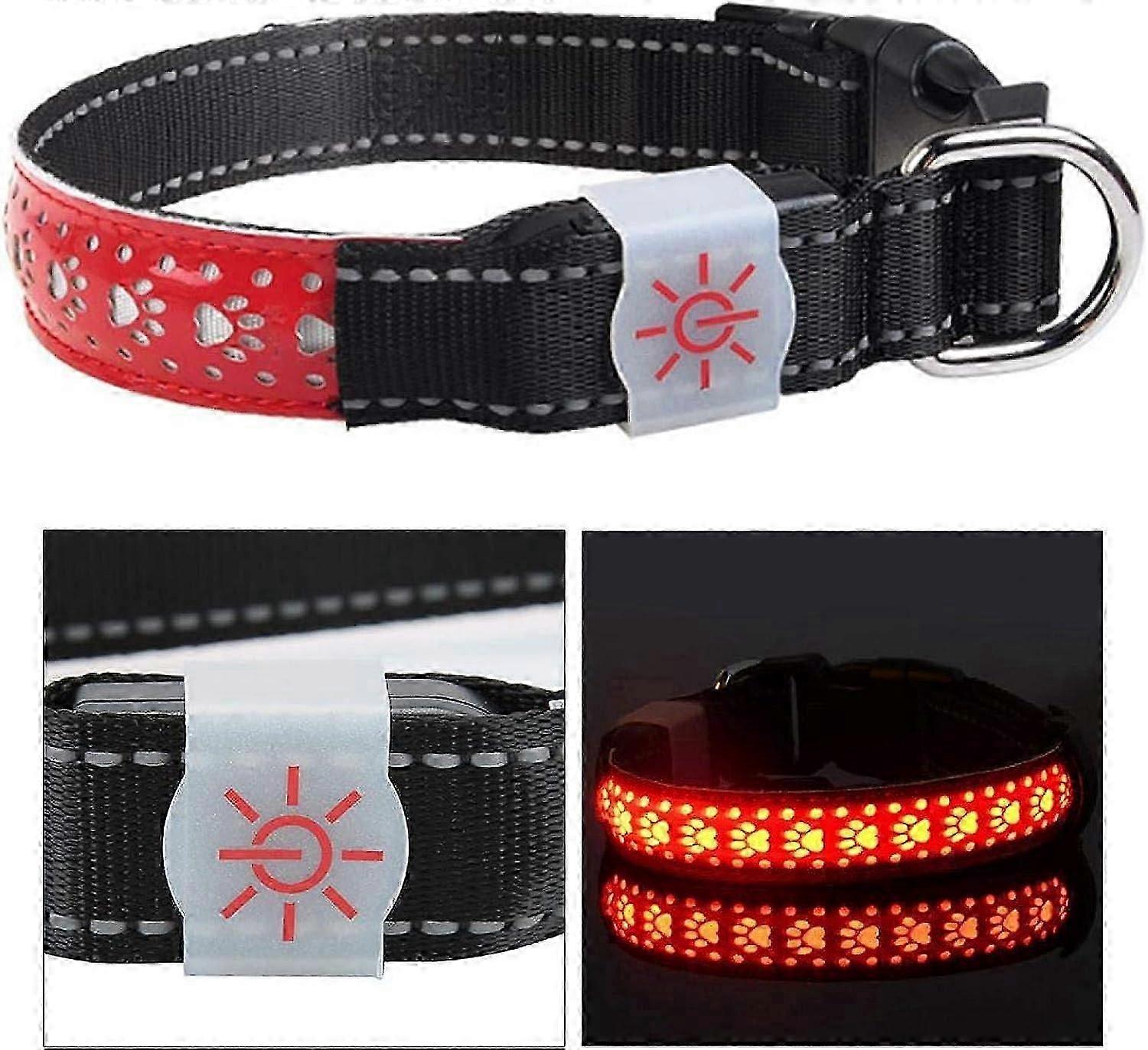 Pet Collar, LED Dog Collar, LED Dog Collar, Rechargeable Luminous Collar for Pets, Cat, Puppy(red, S code)