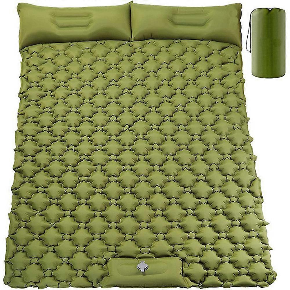 Inflatable Sleeping Mat, Waterproof, Built-In Pillow, Compact Design