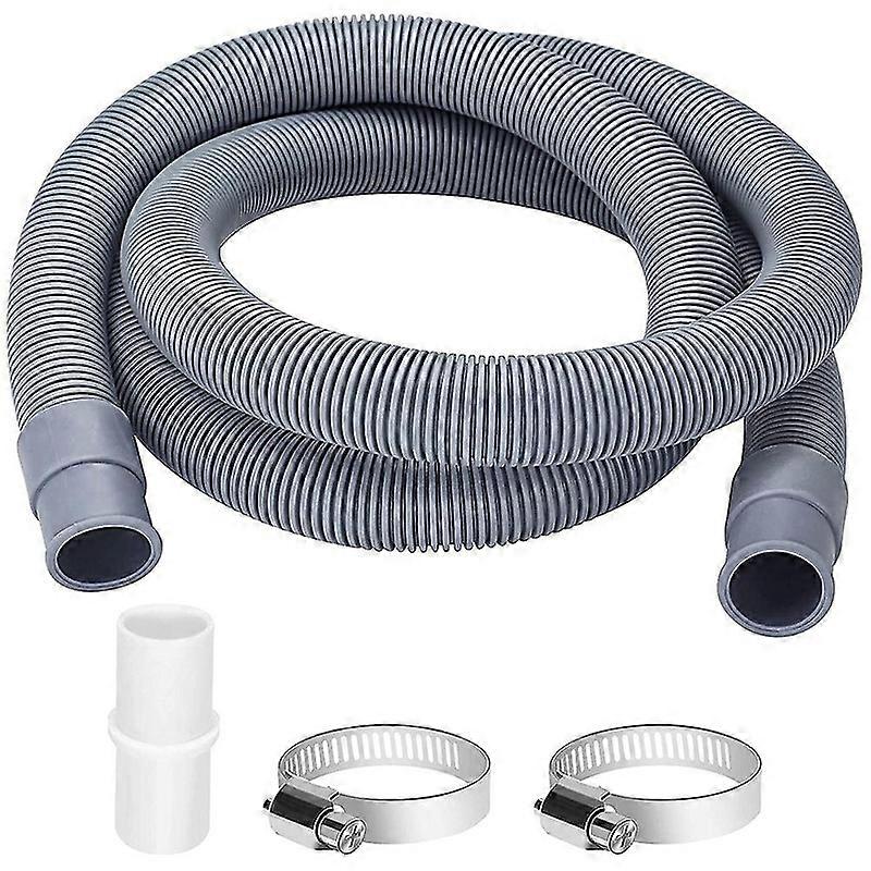 הארכת צינור ניקוז למכונות כביסה, צינור ניקוז 2 מ 'צינור מכונת כביסה אוניברסלי, הארכת מדיח כלים צינור ניקוז