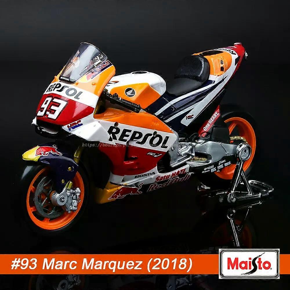 1:18 2018 Champion 93 Team Racing Silvardo authorized simulation alloy motorcycle model toy car Collecting MAXP