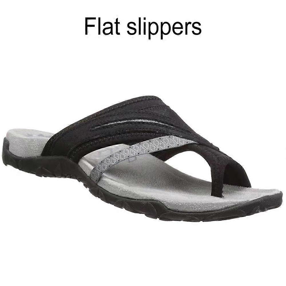 Women's Orthotics Sandals Correction Cotton Cloth Fabric Open Toe Slippers Flat Heel Flip Flops Summer Casual Beach