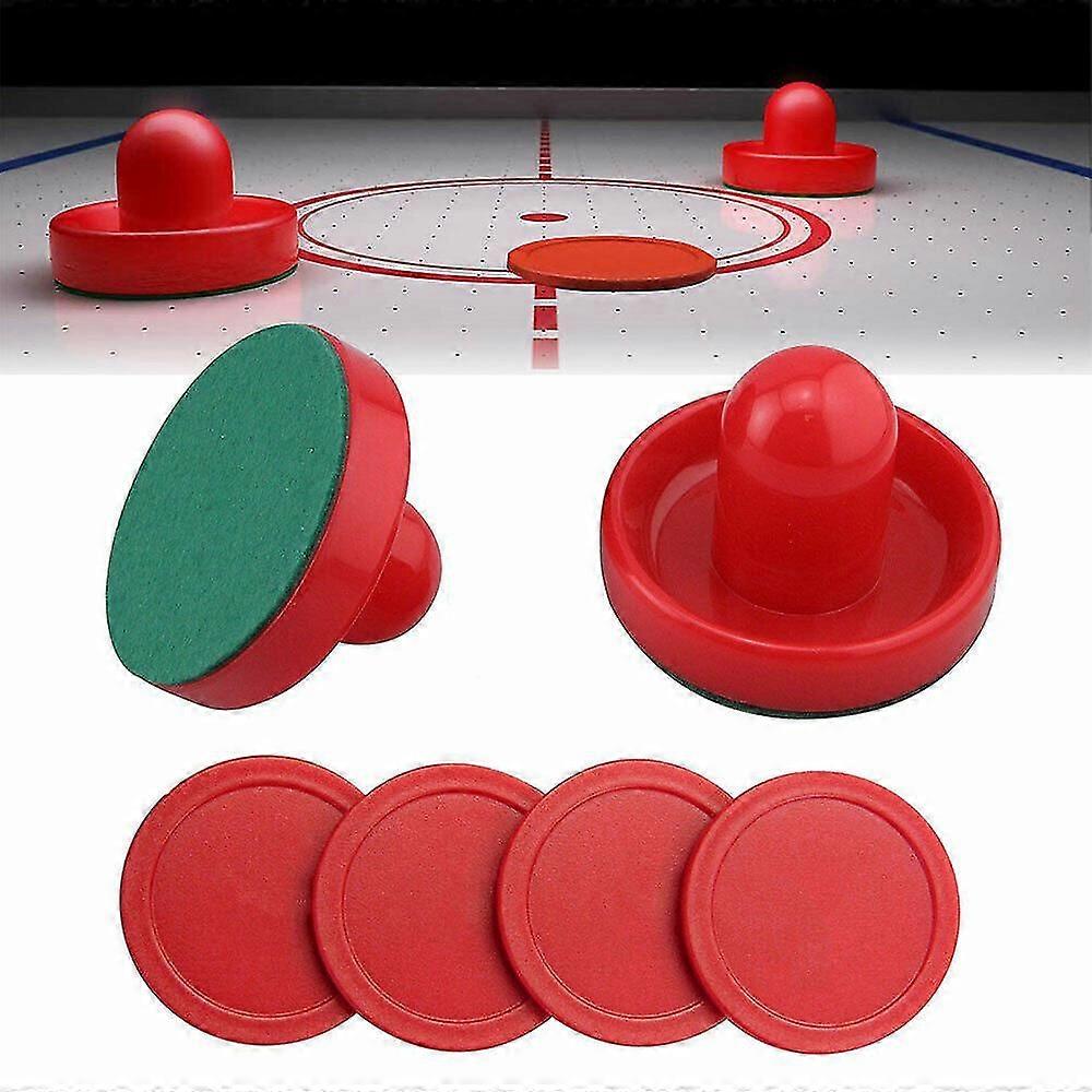 Air Hockey Set Home Table Game Replacement Accessories 2-Pucks 4-Slider Pusher