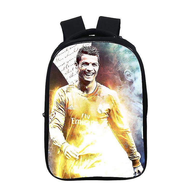 Football Crowe Around Ronaldo Patterned Shoulder Backpack Schoolbag High Quality