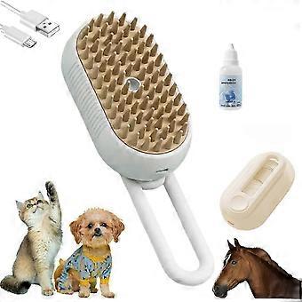 Chevaroo Horse Brush, 2025 Chevaroo 3-in-1 Self-cleaning Pet Brush For Shedding, Silicone Bristle 360 Rotating Pet Brush  D