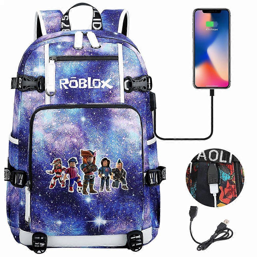 Μοντέρνο σακίδιο φορητού υπολογιστή Roblox Usb Student - Νεανική περιστασιακή τσάντα ταξιδιού για άνδρες και γυναίκες