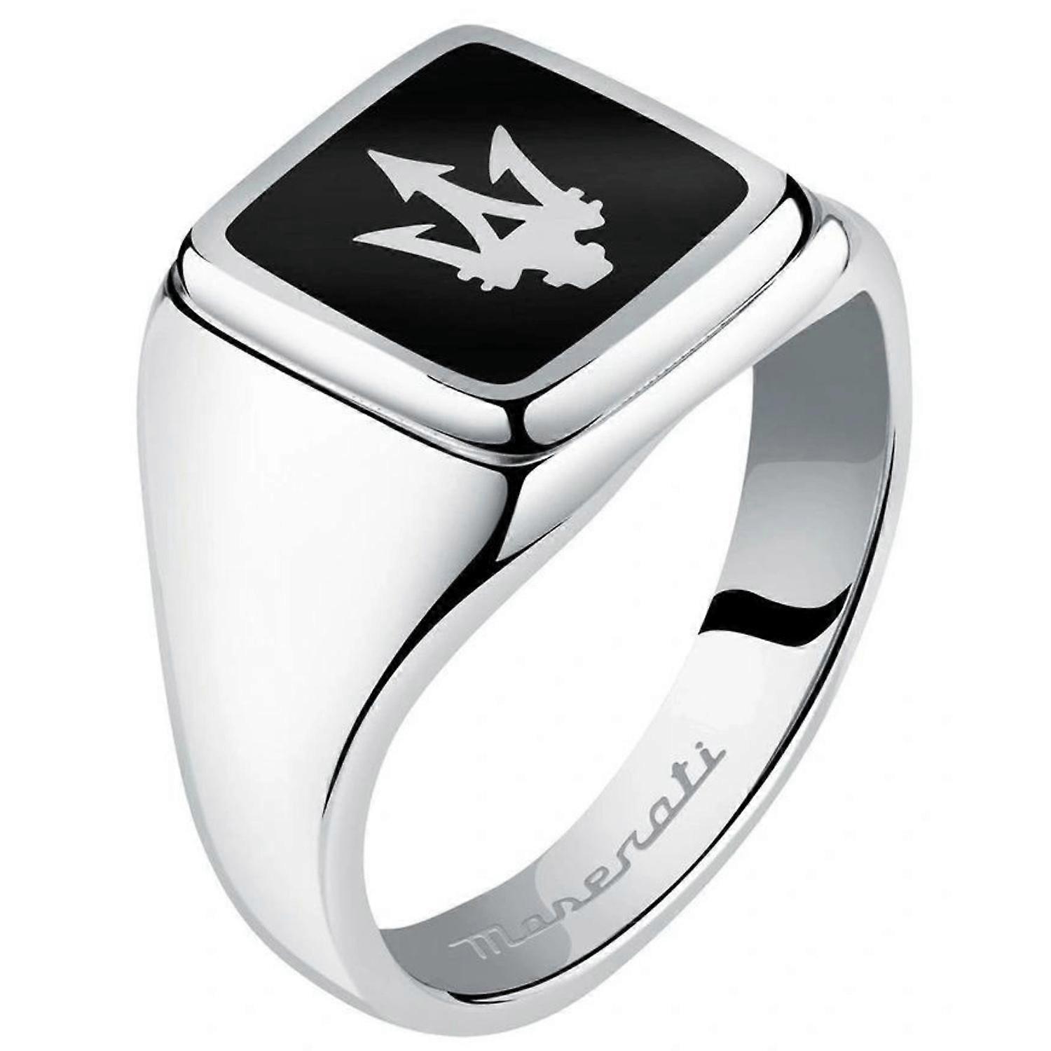Maserati Jewels Ring with Black Enamel