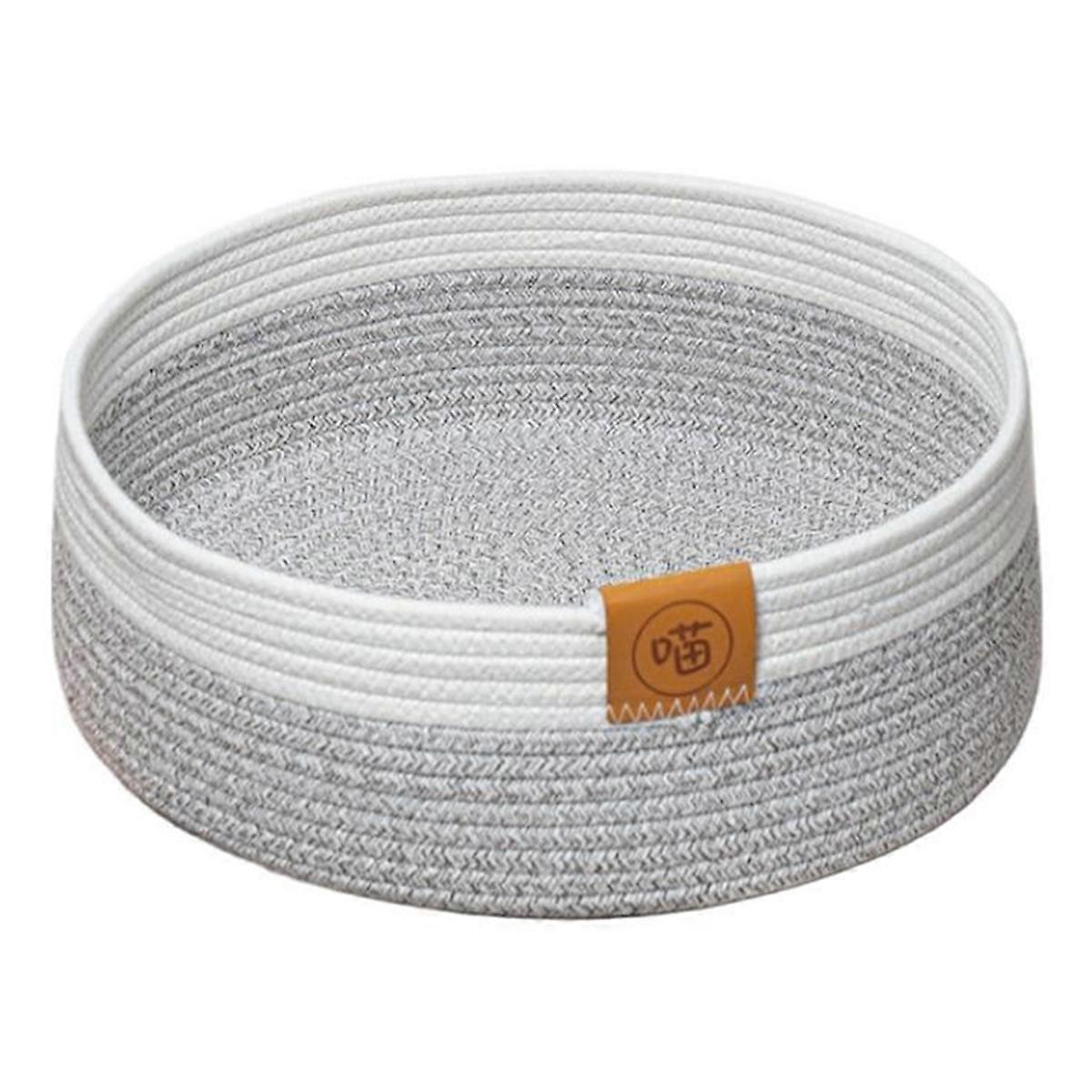 DogBed Basket Pet Cotton Sleep Scratcher Nest Indoor Cats Scratching Board Mat Cotton Rope Pet Mat Basket for Sleeping A
