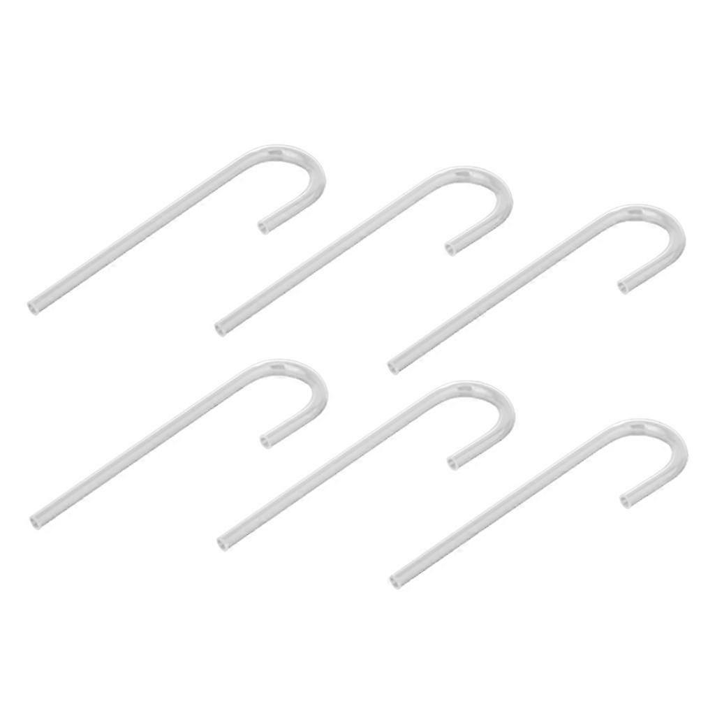 6pcsミニアクリルパイプU字型チューブベンド水族館Co2システムディフューザー用