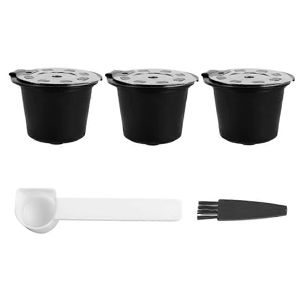 Stainless Steel Chrome Refillable Coffee Capsule Filter Compatible with Nespresso Machines, Durable Design