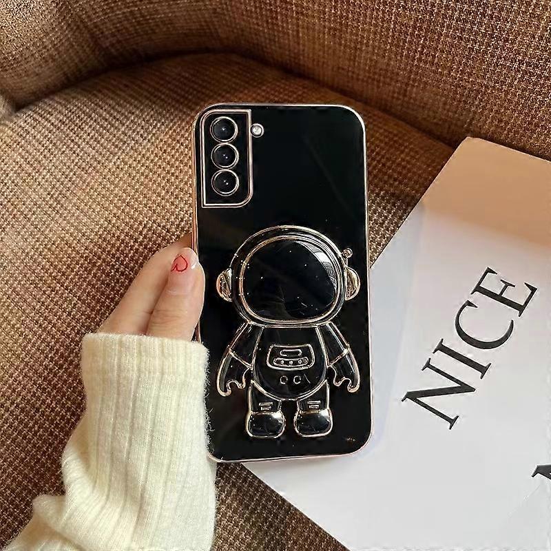 For Samsung Galaxy Note20 Ultra Plating Astronaut Holder Phone Case
