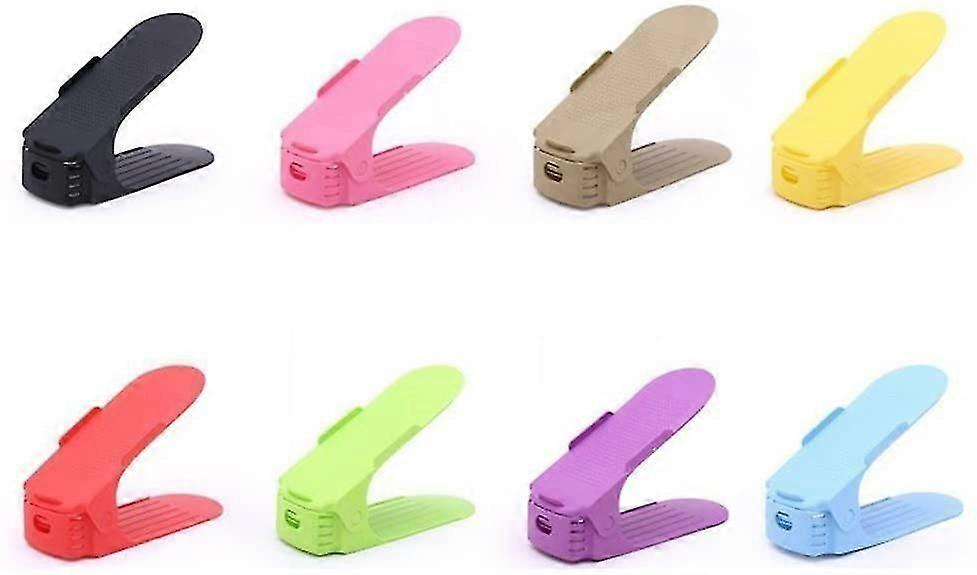 8 Pcs Shoe Slots. Adjustable. Space Saving
