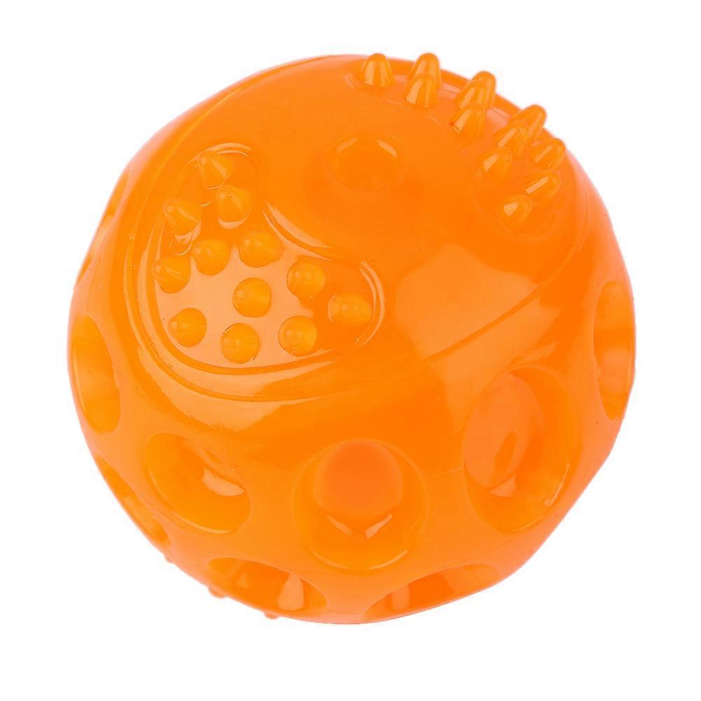 6.3cm TPR Squeaky Soft Ball Dog Teething Training Chewing Toy