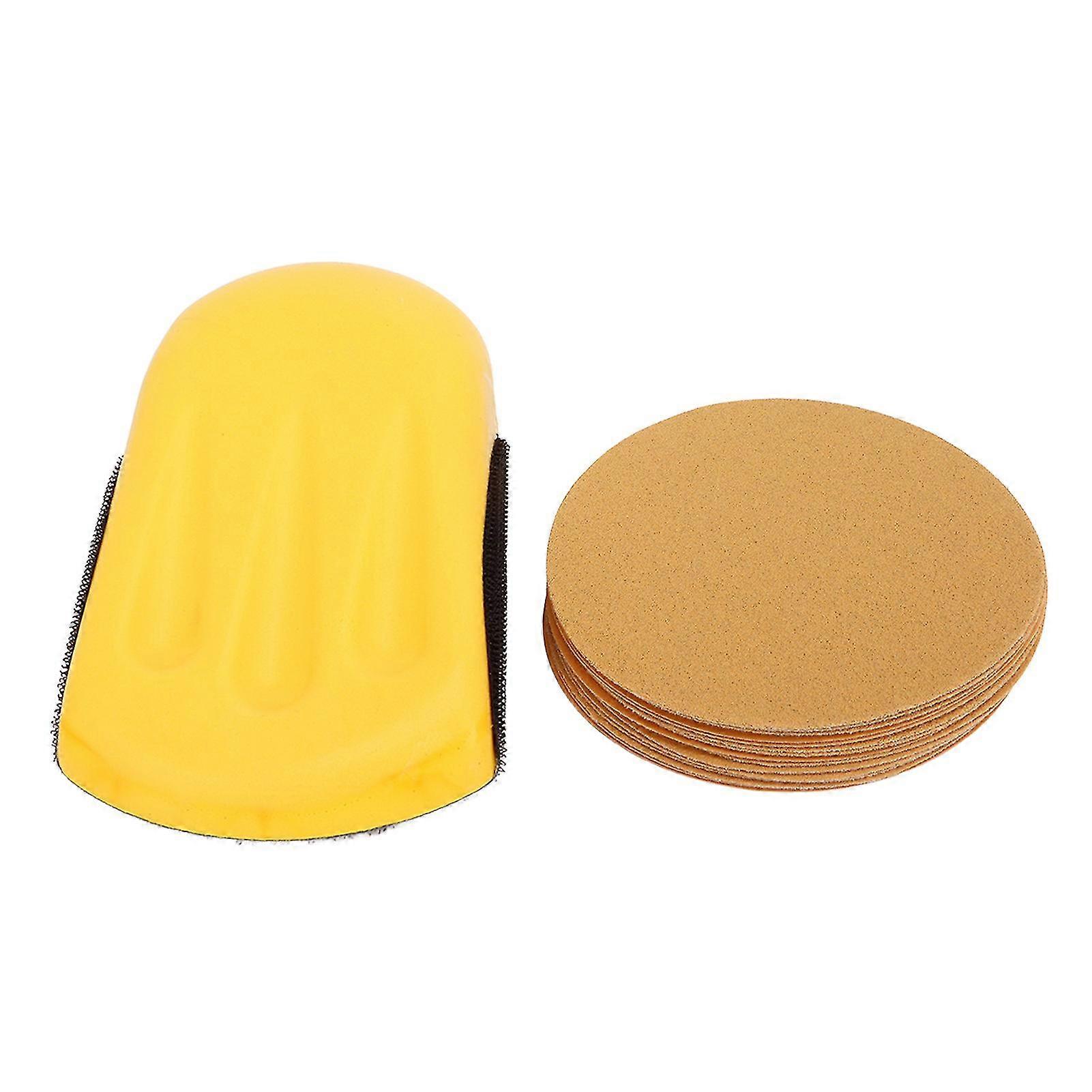 16Pcs Mouse Hook Backing Plate Sand Pad Elastic Disc Self Adhesive Sponge Hand Sanding Blocks
