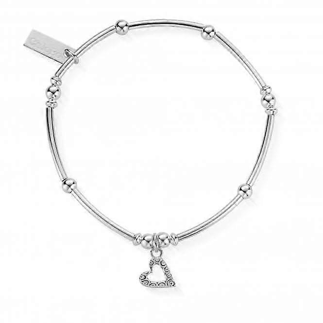 ChloBo Mini Noodle Ball Patterned Heart Bracelet SBMNB399