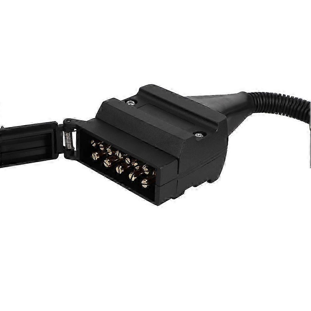 12 to 7 Pin ABS  Standard Trailer  Plug Truck Socket Wiring Connector Adapter-Yvan