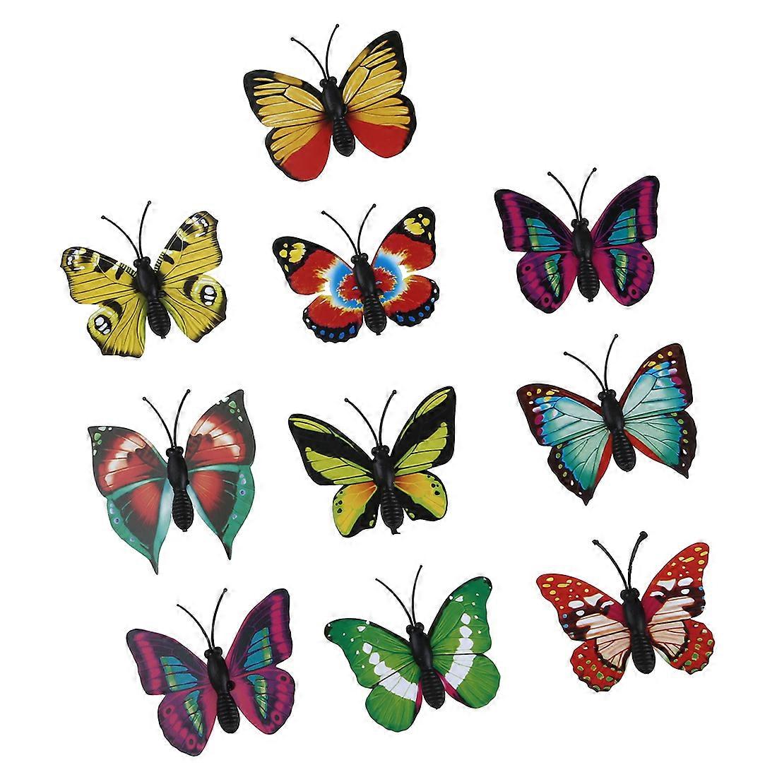 10 pcs 3D Magnetic Butterfly Fridge Decor Decorative Sticker DIY