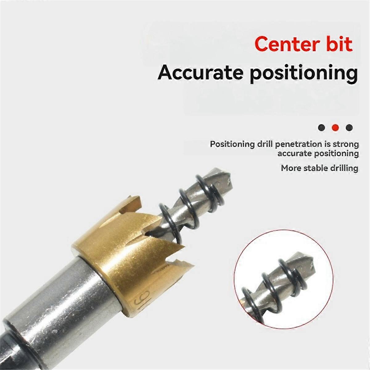 High-Speed Steel Hole Opener Electric Drill Drilling Tool Set Gold