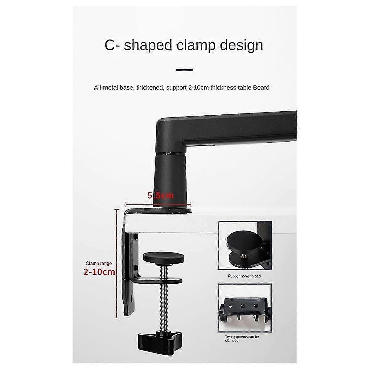 Microphone Stand Desktop Mic Clip Holder Live Cantilever Extendable Bracket