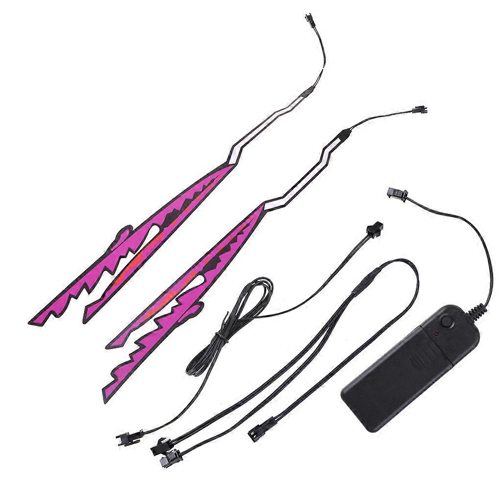 Casque de vélo Bande lumineuse réfléchissante LED Décalcomanies lumineuses Signal lumineux Autocollant Flash Fil Sticky Light Violet