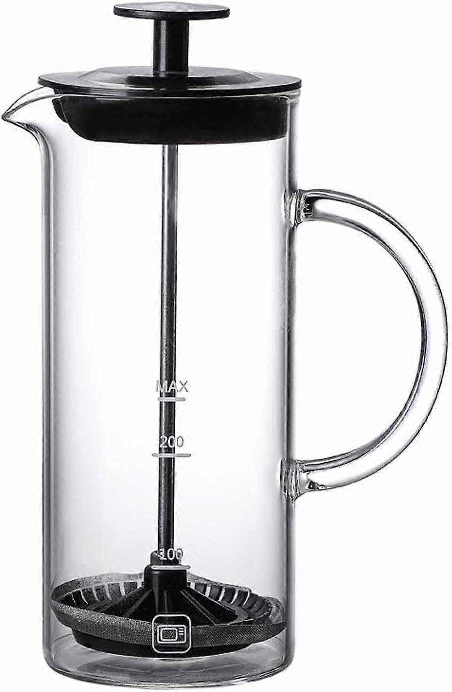 French Press Handheld Milk Frother High Temperature Resistant Manual Operation for Coffee and Latte 480ML