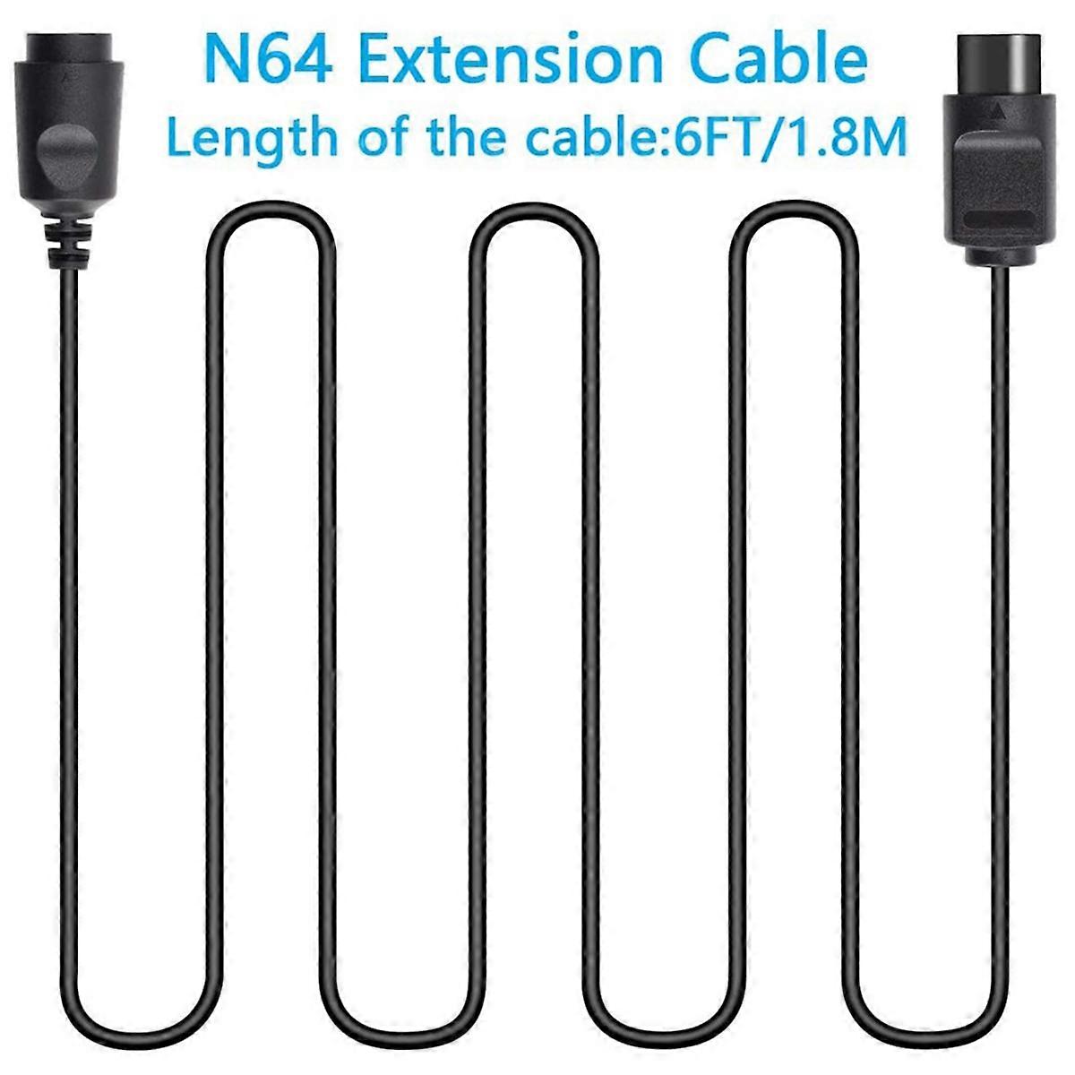 4 Pack 6Ft N64 Controller Extension Cable Cord for 64
