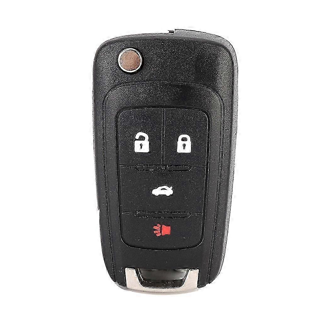 Black 4-Button Flip Remote Key Fob Case for CHEVROLET Replacement Cover