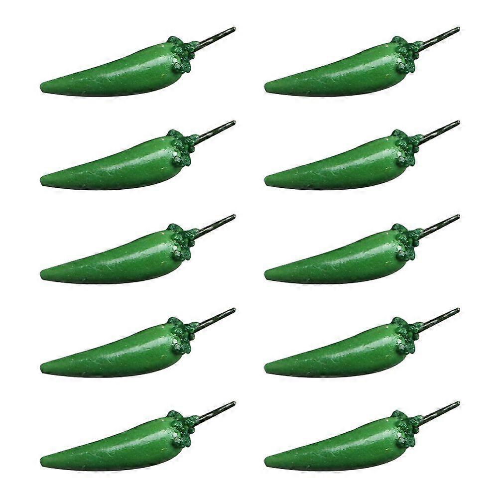 10Pcs Simulation Hot Pepper Miniature Vegetables Dolly House Ornaments