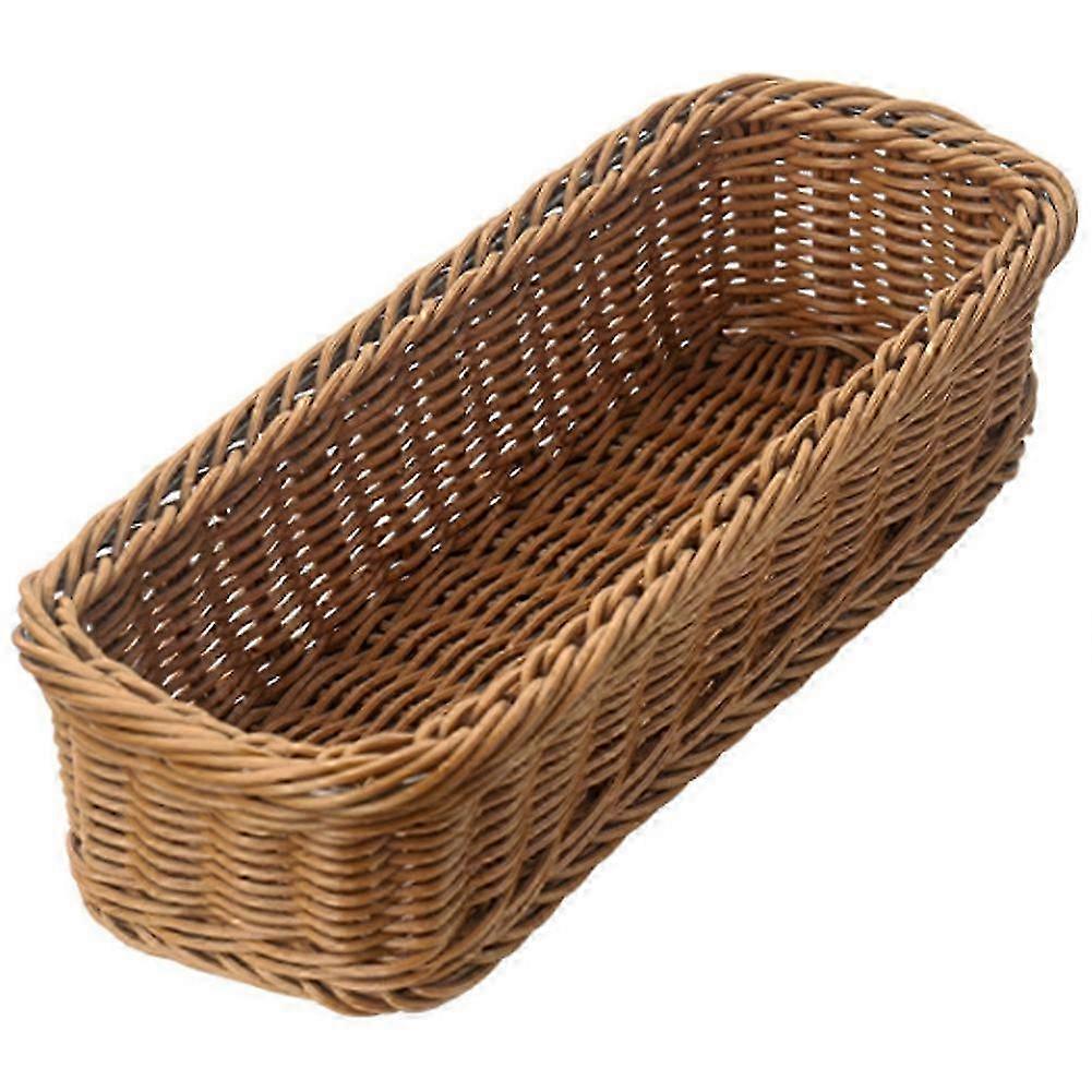 Woven Basket for Desktop Cutlery Storage and Restaurant Tableware Organization