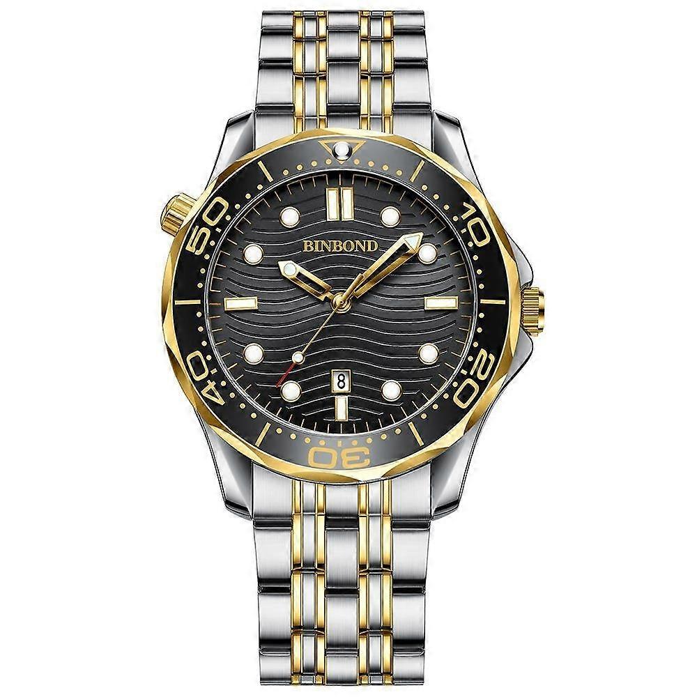 Inter-gold Black Surface BINBOND B2820 Watches Inter-gold Black Surface