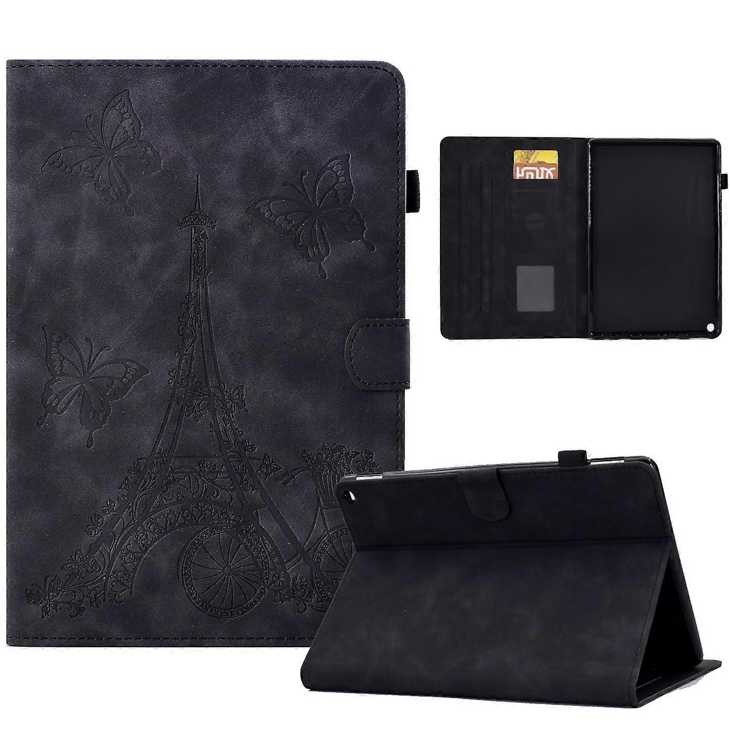 For Amazon Fire Max 11 2023 Embossed Tower Flip Smart Leather Tablet Case