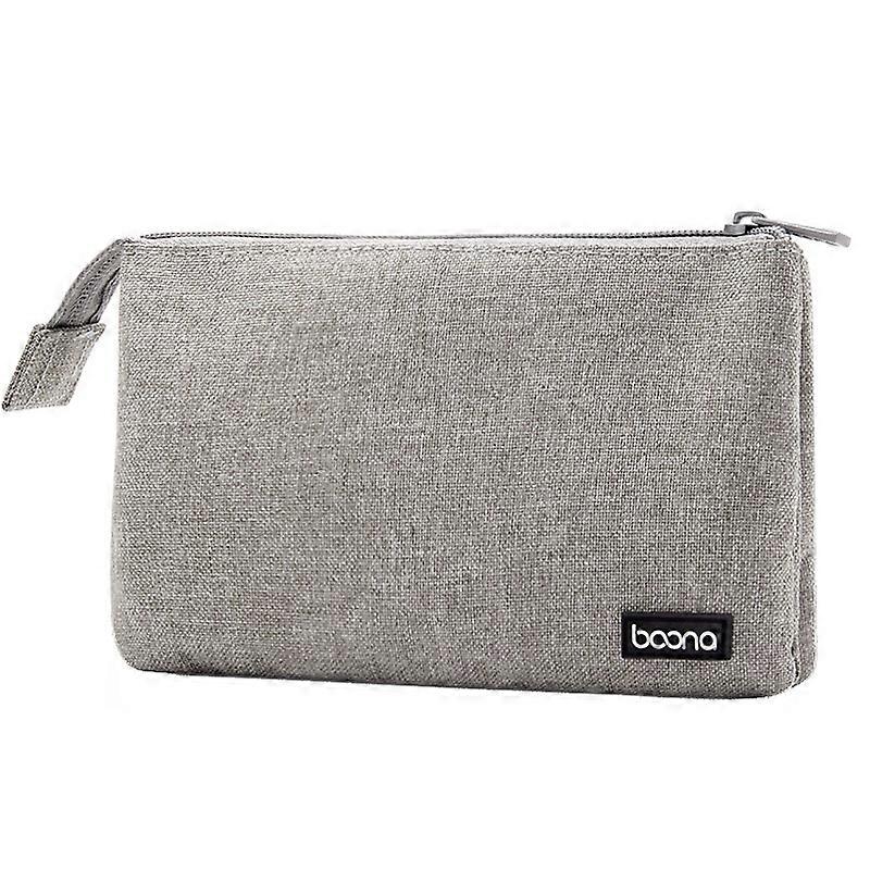 Baona BN-E002 Dual-layer Digital Storage Bag Data Cable Travel Organizing Bag(Grey)