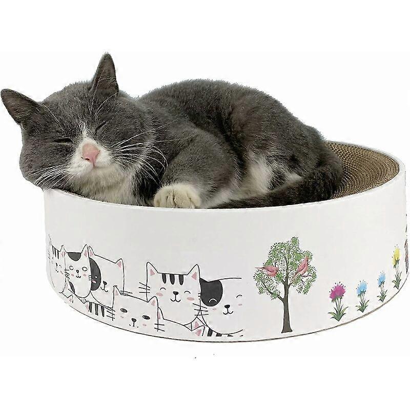 Cat Scratching Post, Round Corrugated Paper Cat Scratching Post, Multifunction High Density Cat Scratcher Recyclable Cardboard Scratching Pad, Cat Scr
