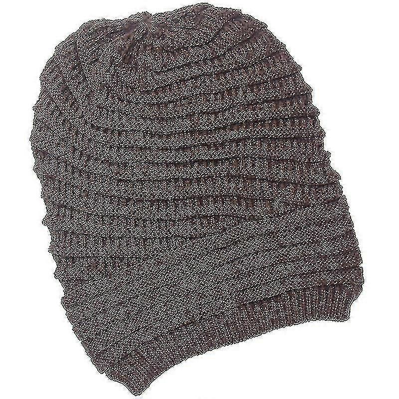 Womens Knitted Slouchy Beanie Hat Winter Warm Cap_x