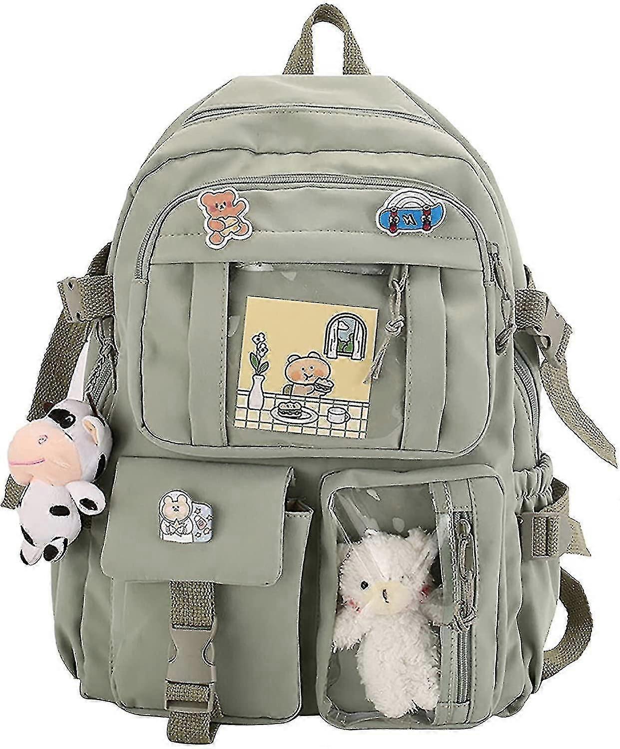 ペンダント付きバックパックカワイイバックパックスクールバッグ。小さなバックパック。学用品