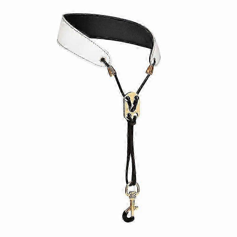 Saxophone Neck Strap Comfortable Leather Padded for Soprano Tenor Alto Baritone