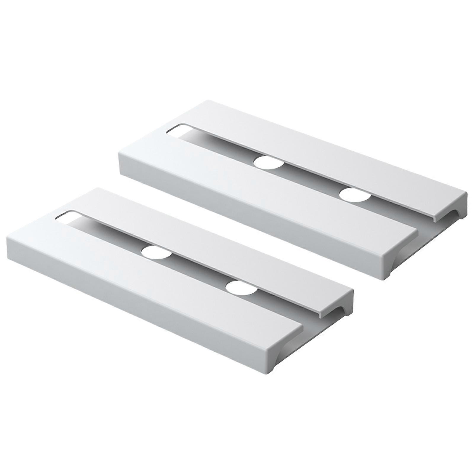 2 Pack Under Cabinet Goblet Hangers Adhesive Plastic Holders Without Tool Required Secure Mounting for Home Use White