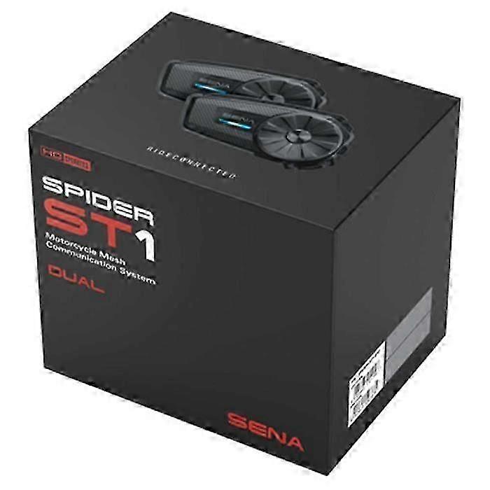 SENA SPIDER ST1 Motorcycle Mesh Communication System, Dual Pack Black