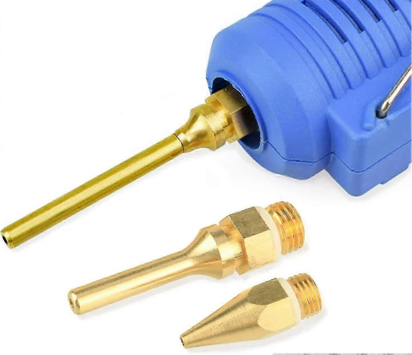 Copper Glue Gun Nozzle Kit with 4 Interchangeable Nozzles for Hot Tools