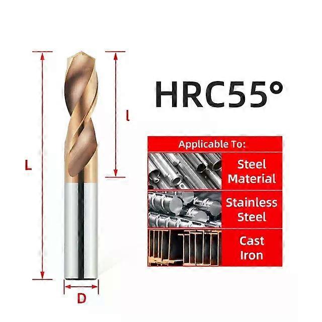 HRC55 Carbide Drill Bits Tungsten Steel Drills CNC Lathe Stainless Steel Drilling Hard Metalworking Tools