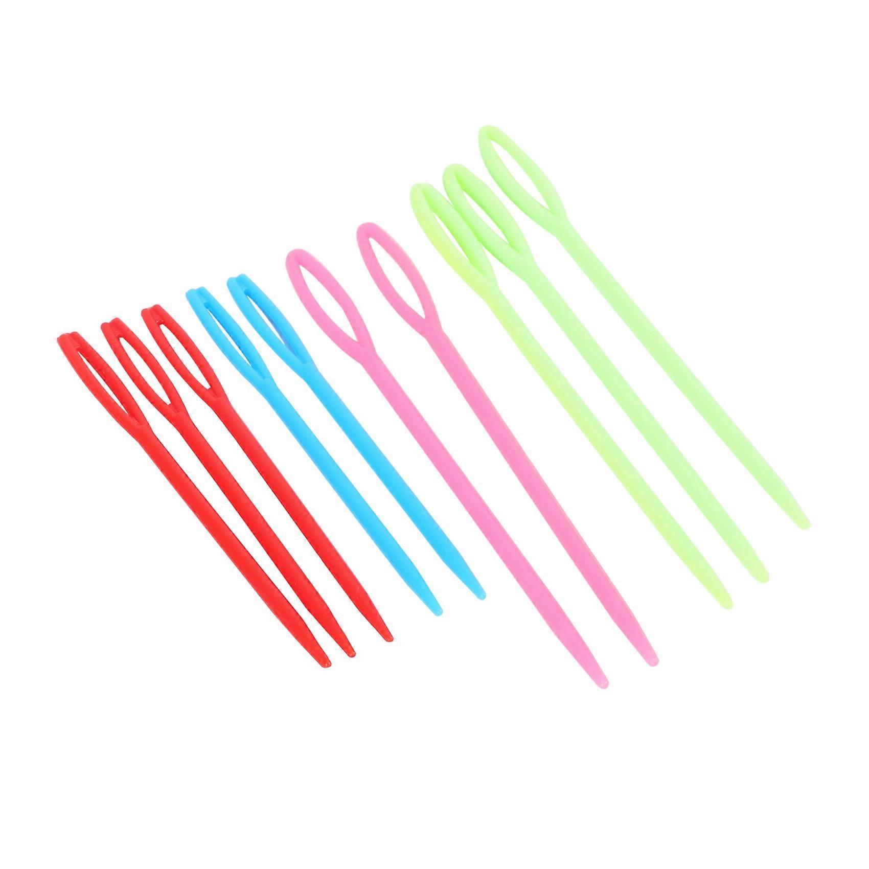 10pcs 2 Size Small Large Children's Plastic Needles for Sewing