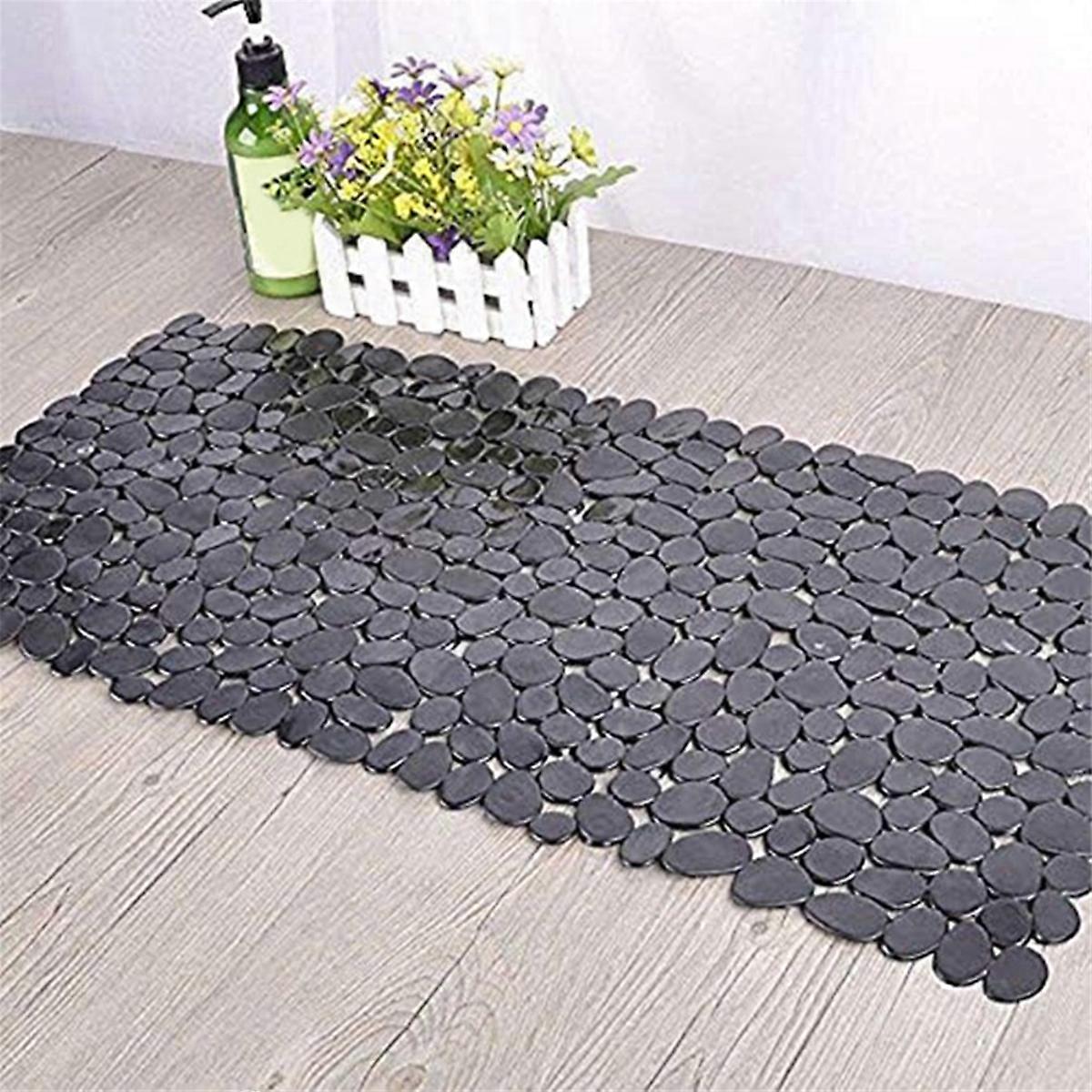 Pebble Bath Mat for Bathtub to Anti-Slip Bathtub Mat in Shower(Clear)