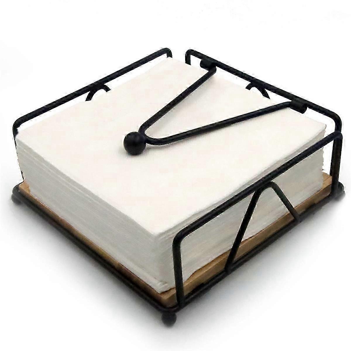 Portatovaglioli per Tavolo, Portatovaglioli in Metallo e Legno, Portatovaglioli in Piedi per Tovaglioli di Carta, f