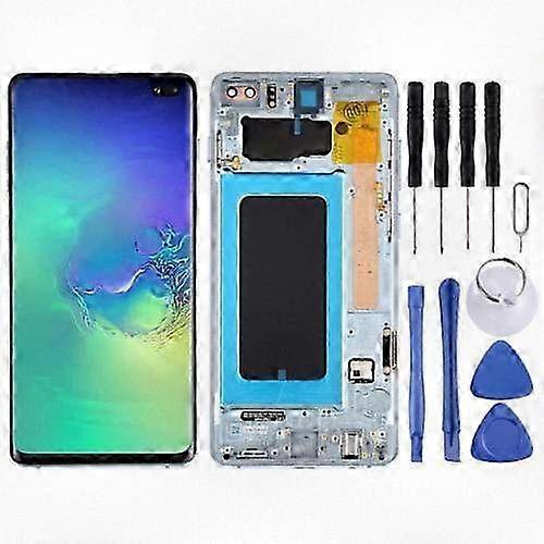 Super AMOLED Replacement Screen Display for Suitable Brand Galaxy S10+ Digitizer Full Assembly with Frame