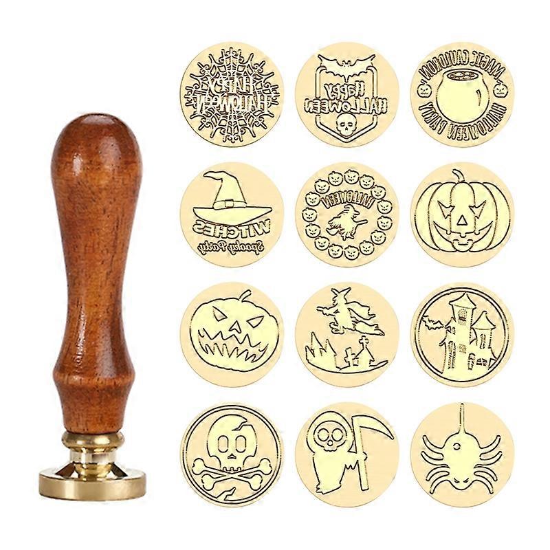 Exquisite Halloween Skeleton Brass Wax Seal Stamp Add Mysterious Touch to Wedding Invitations and Greetings Stamp