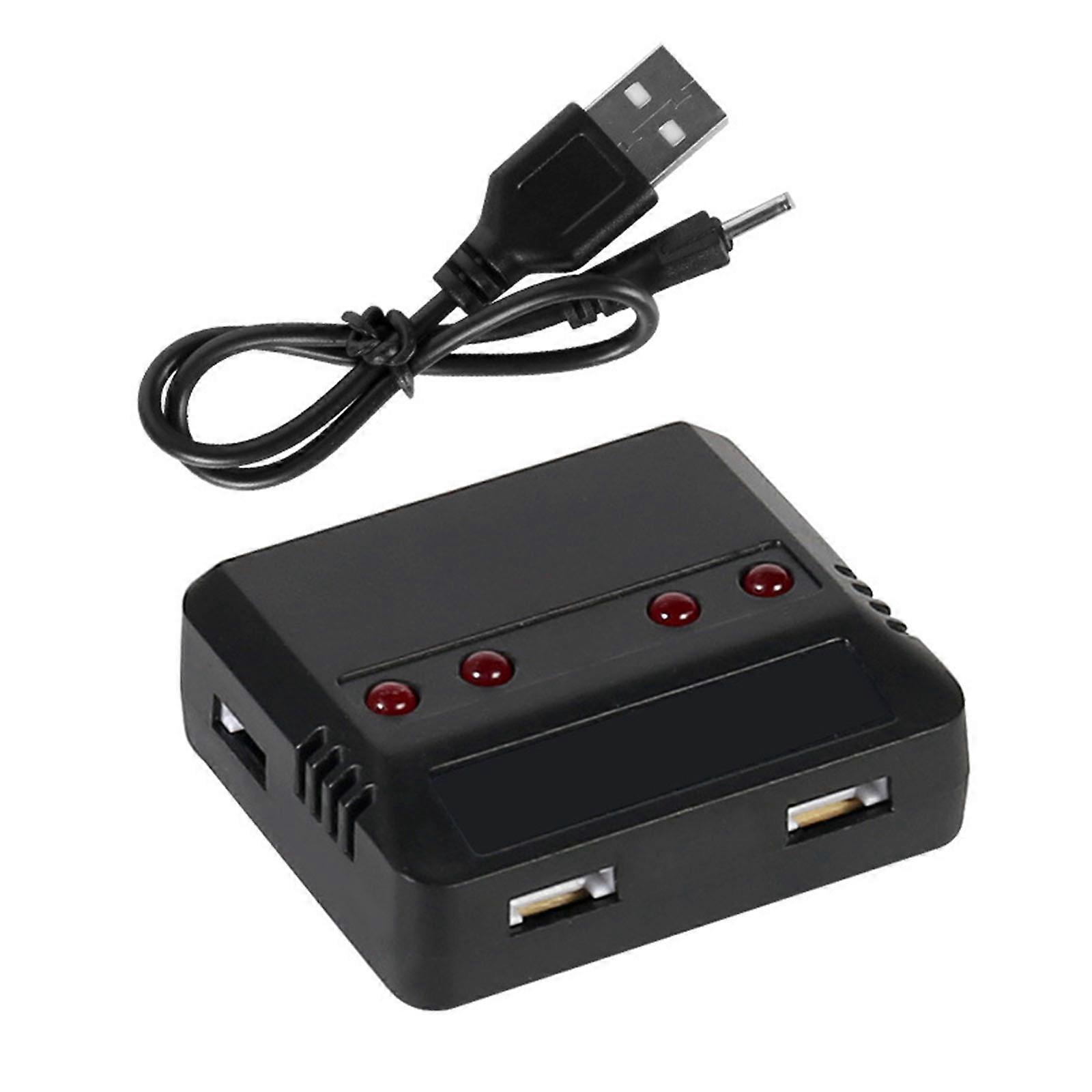 Battery 3.7V 500mAh 4 In 1 USB Charger Cable Set For SYMA X5C X5 X5A RC Remote Control Helicopter Charger
