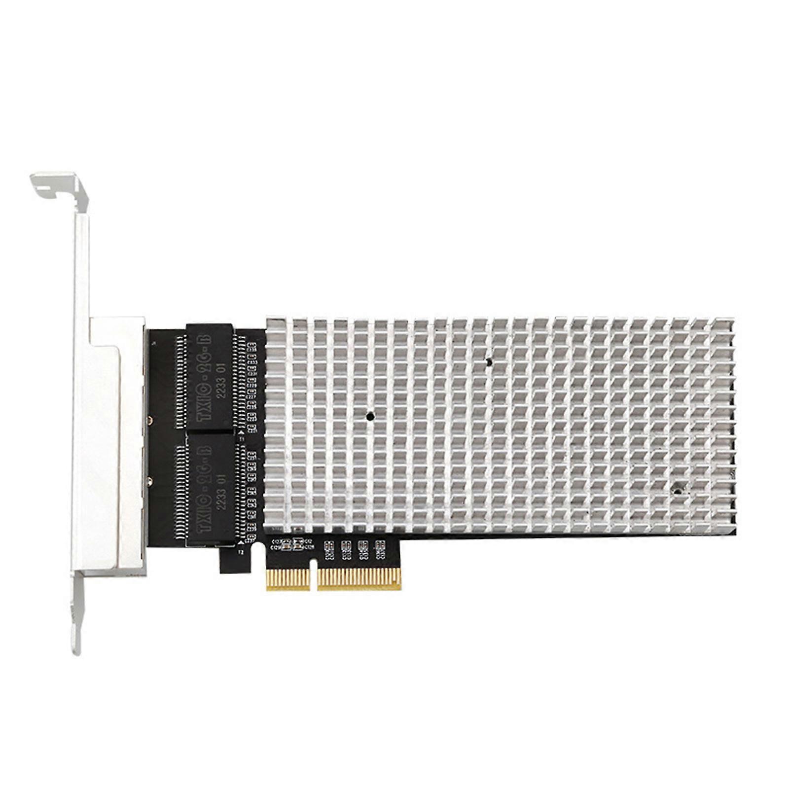 4-Port-2,5-Gigabit-Netzwerkadapter PCIe PCI-Express-Port 100/1000M / 2500Mbps Ethernet-Netzwerk-LAN-Karte für PC-Desktop