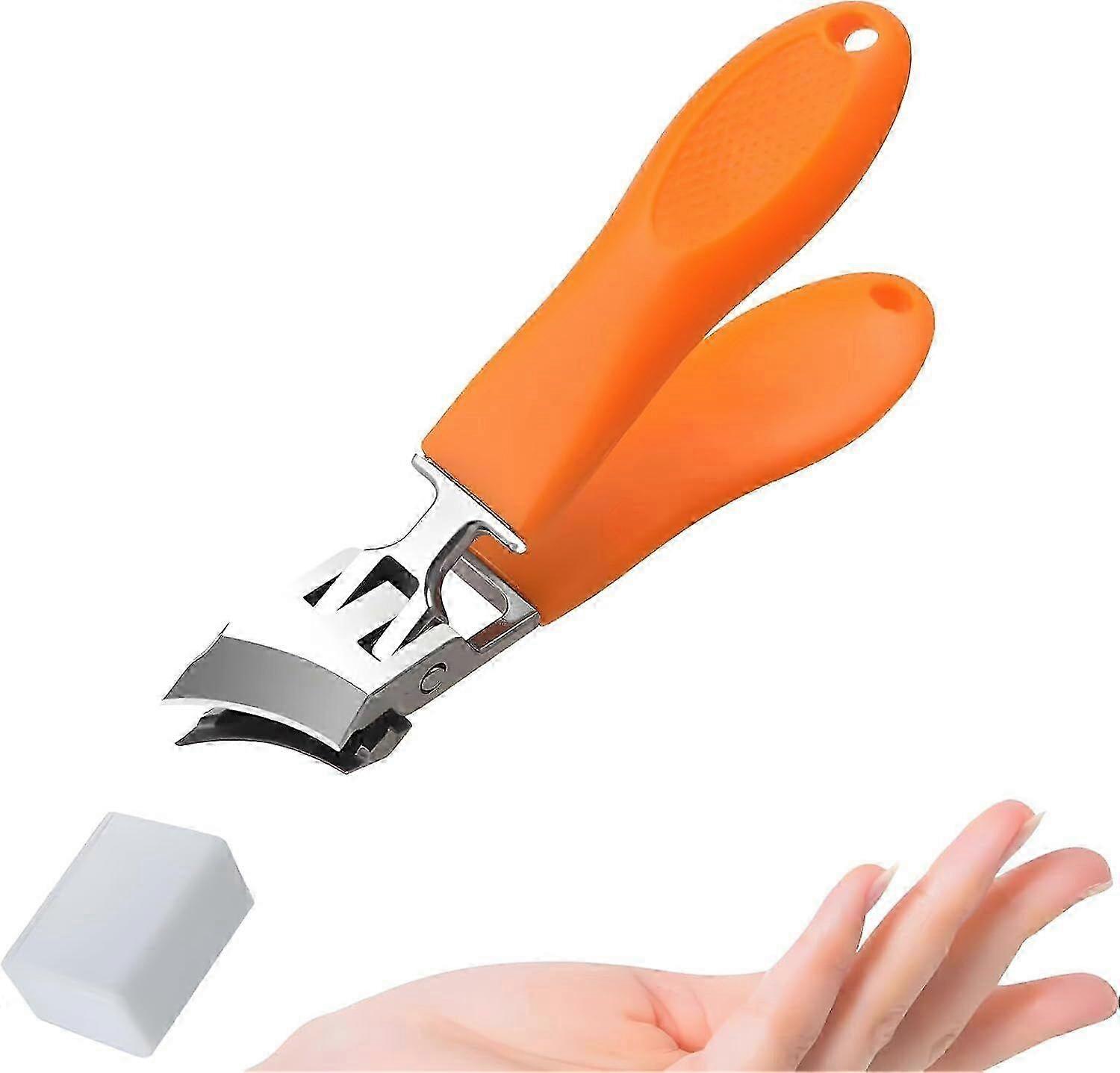 Wide Jaw Anti-Splash Nail Clippers for Slanted Nails
