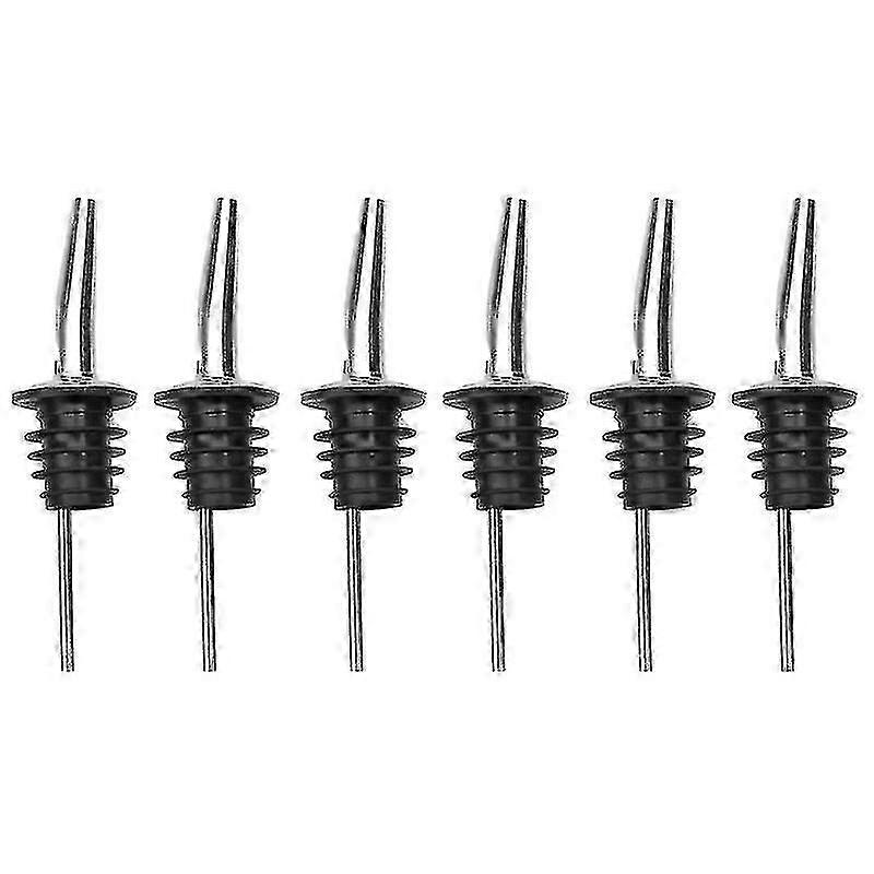 ステンレススチール製クラシックボトルポアラー テーパードスパウトリカーポアラー ゴム製ダストキャップ付き レストラン用 12個