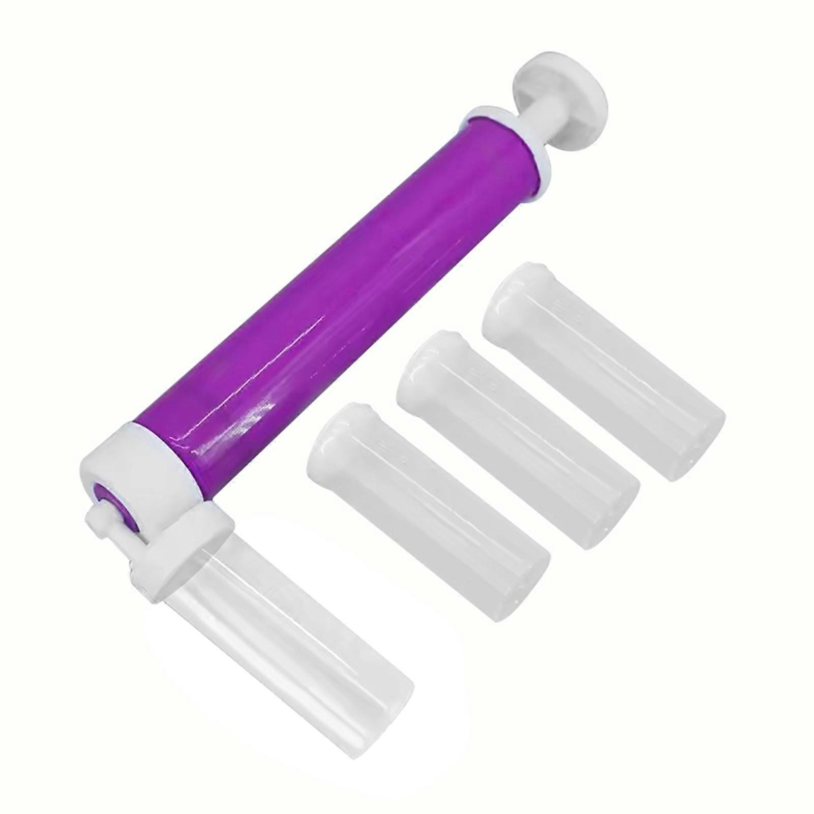 Cake Decorating Airbrush Kit - Manual Tool with 4pcs Spray Tubes for Icing, Coloring, and DIY Baking Projects